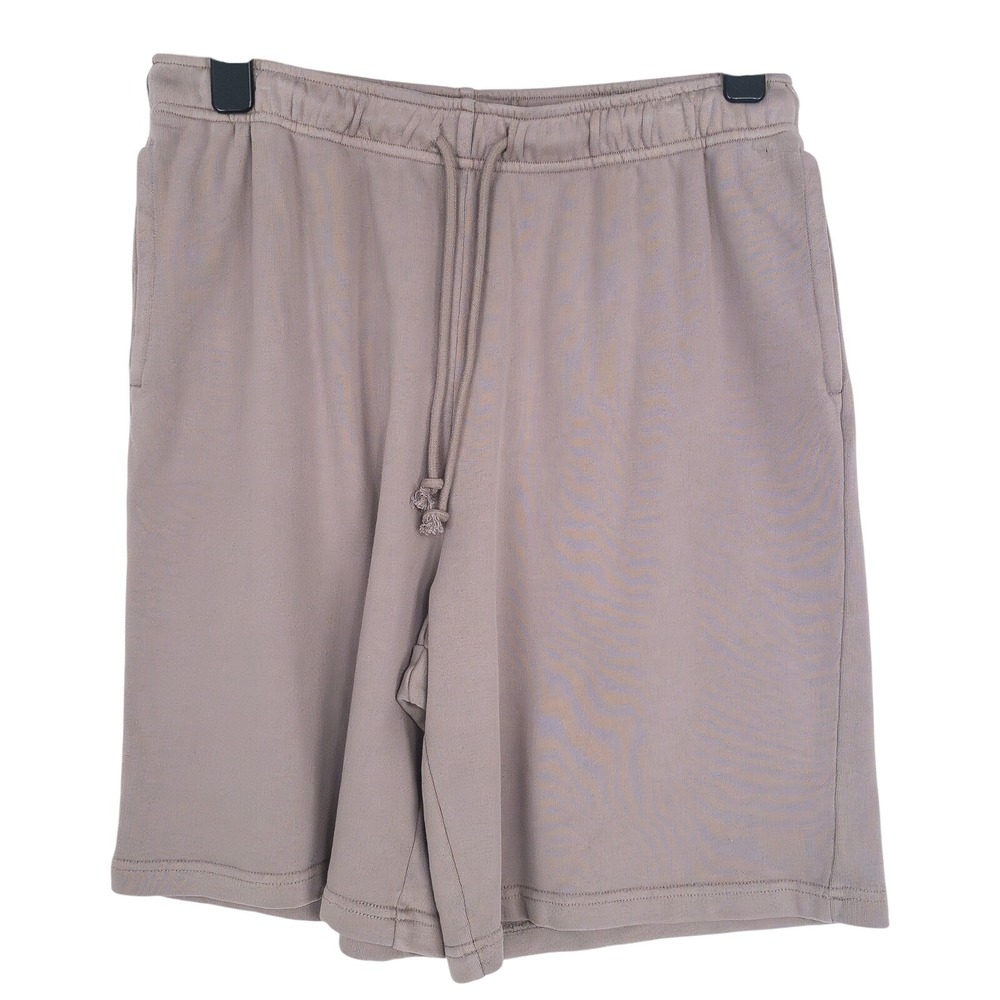 Skims Terry Fleece Long Short Mens Medium Shale 100%‎ Cotton Drawstring